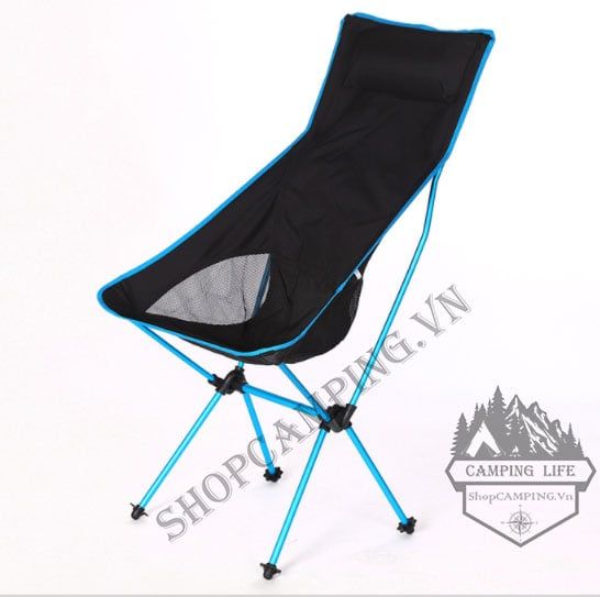 Ghế xếp có gối và tựa cỡ lớn hợp kim nhôm dành cho câu cá, cắm trại, dã ngoại