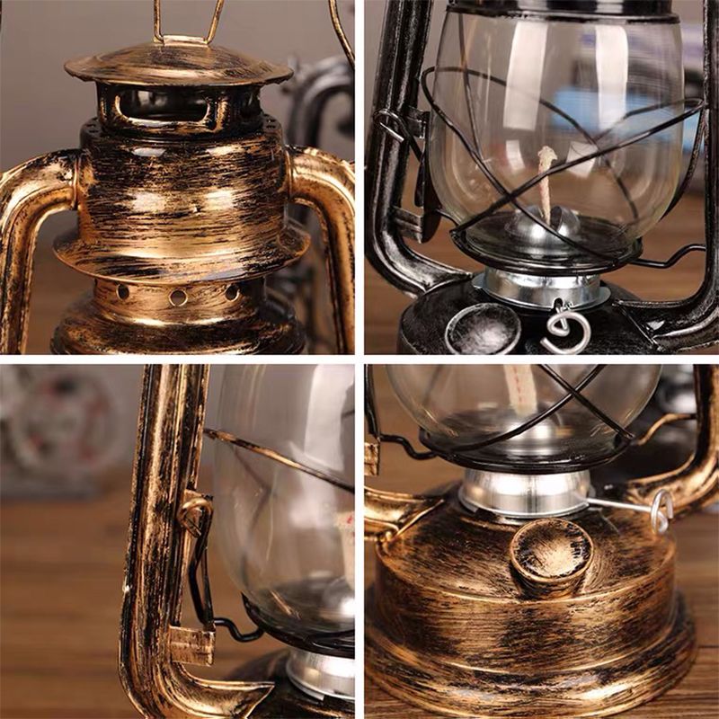 Đèn bão đèn dầu size trung decor trang trí nhà cửa, đèn măng xông cắm trại dã ngoại phong cách cổ điển