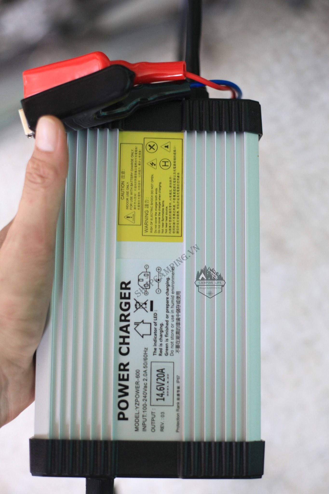 Bộ sạc pin sắt LiFePO4 4S YZPOWER (20A) 14.6V 40Ah - 200Ah