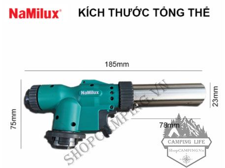  Khò gas cao cấp Namilux NA-187-VN, đèn khò ga mini 