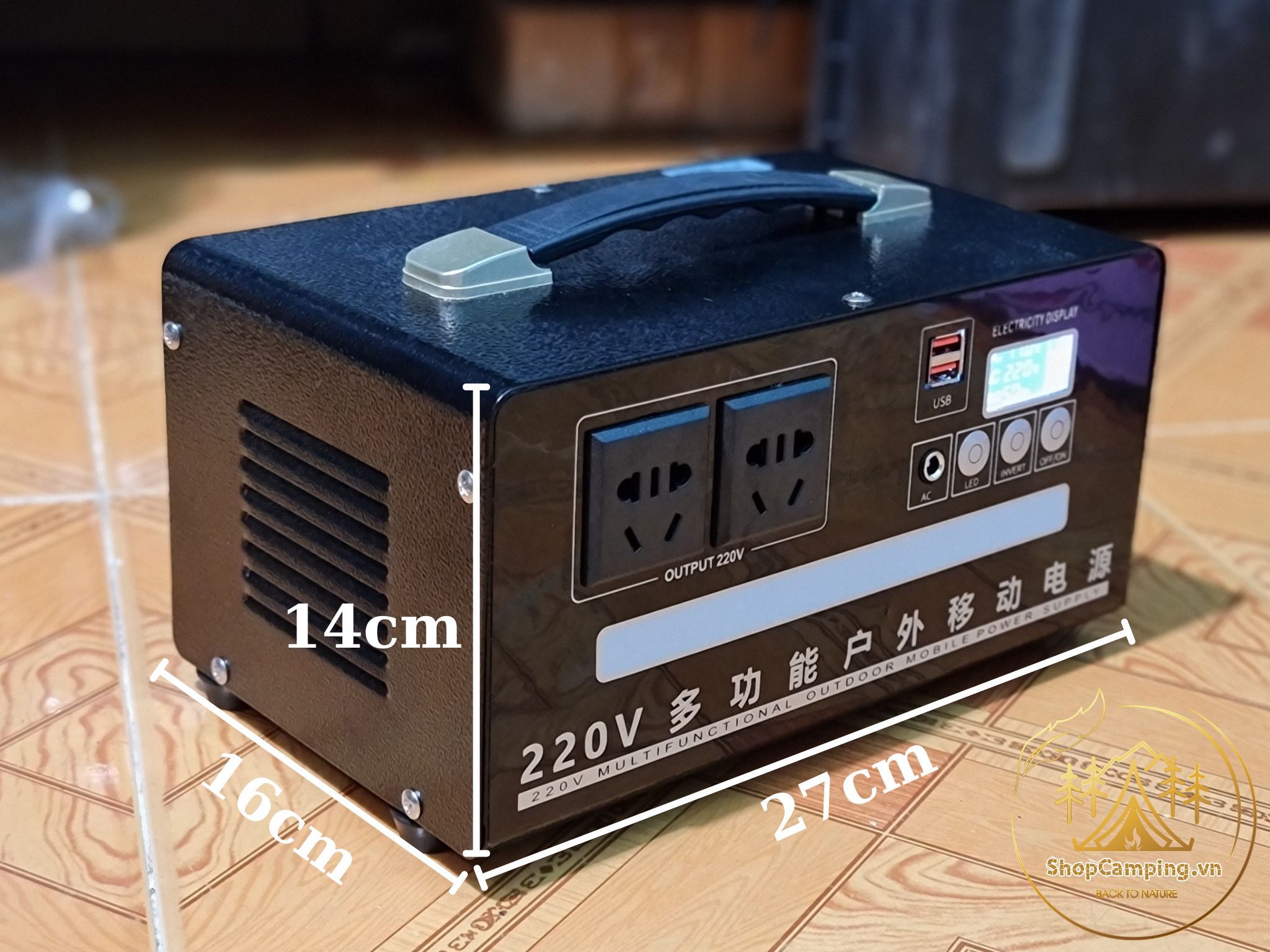 Trạm sạc, Trạm điện, Pin sạc dự phòng 15000mAh Công suất 500W tích hợp inveter