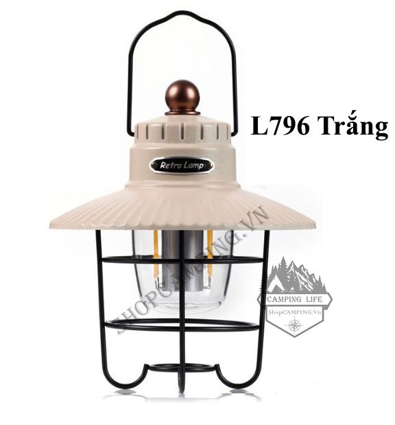 Đèn cổ Retro Lamp phong cách Vintage cổ điển, đèn treo lều, đèn cắm trại, dã ngoại