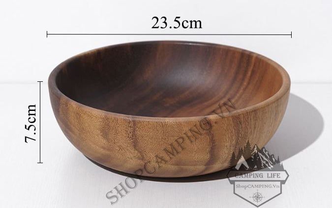 Chén gỗ sồi nguyên khối,Bát Ăn Bằng Gỗ Sồi Tự Nhiên Không Sơn Màu An Toàn Cho Bé