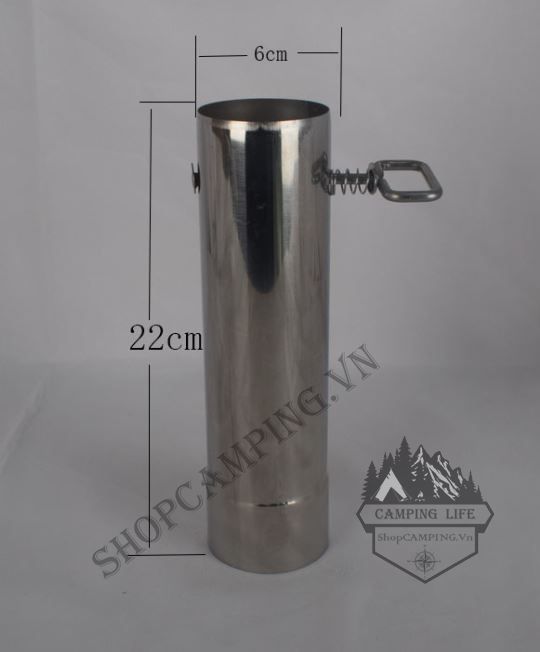 Lò sưởi, bếp sưởi củi Inox dành cho cắm trại dã ngoại