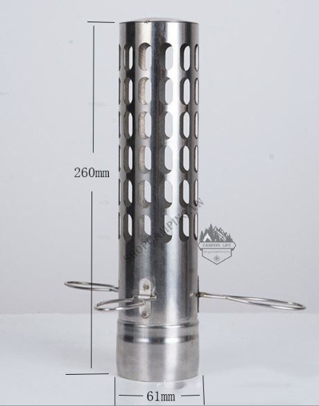 Lò sưởi, bếp sưởi củi Inox dành cho cắm trại dã ngoại