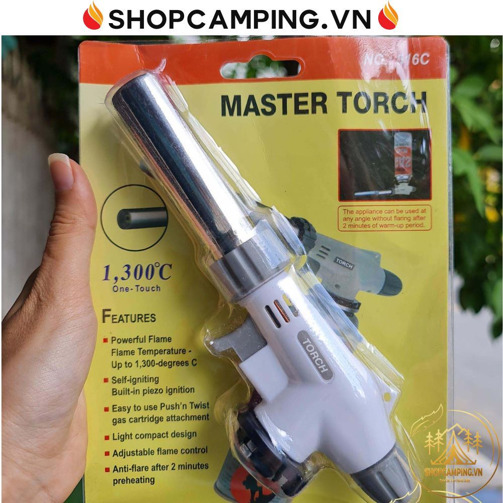 Khò gas mini Master Torch , đầu khò ga có van điều chỉnh, chống tràn