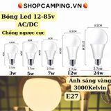  Bóng đèn Led 12V/ 24V ánh sáng vàng vỏ nhựa 