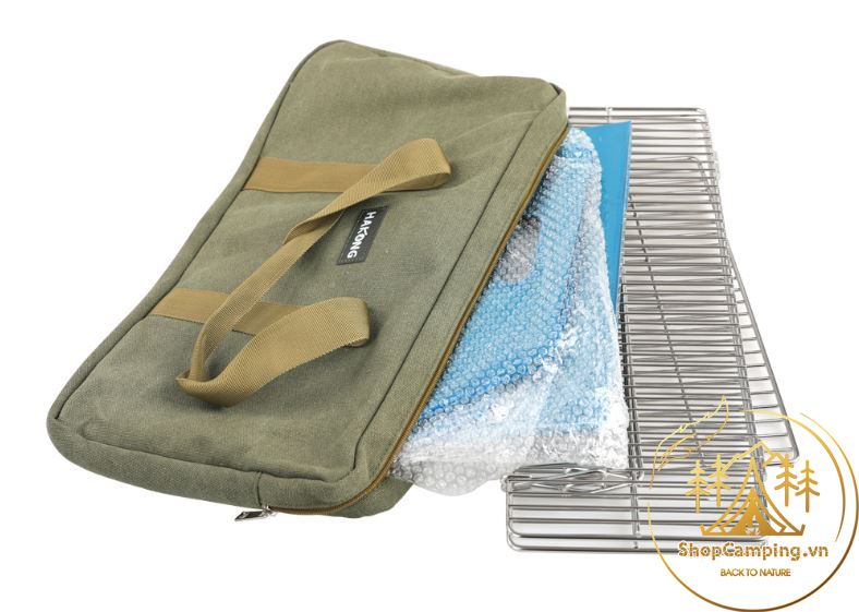 Bếp nướng Hakong inox cỡ lớn gấp gọn cho cắm trại dã ngoại