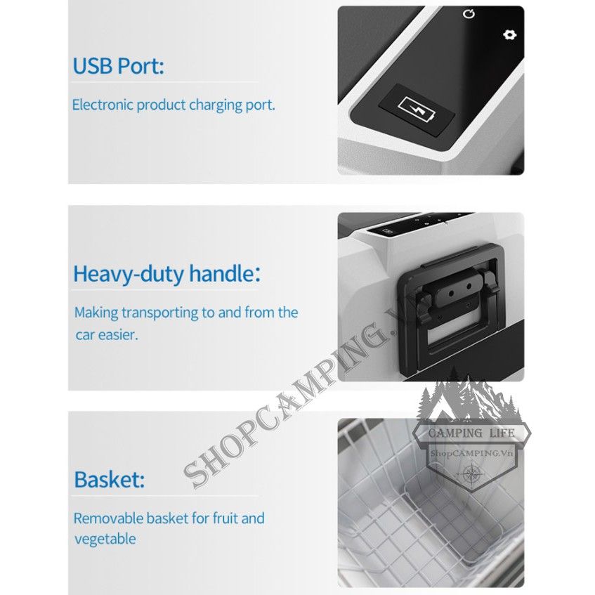 Tủ lạnh T50 50 Lít CHÍNH HÃNG Alpicool ( hàng có sẵn ) 2 ngăn riêng biệt, tủ lạnh xe hơi, tủ lạnh trong nhà tiện lợi