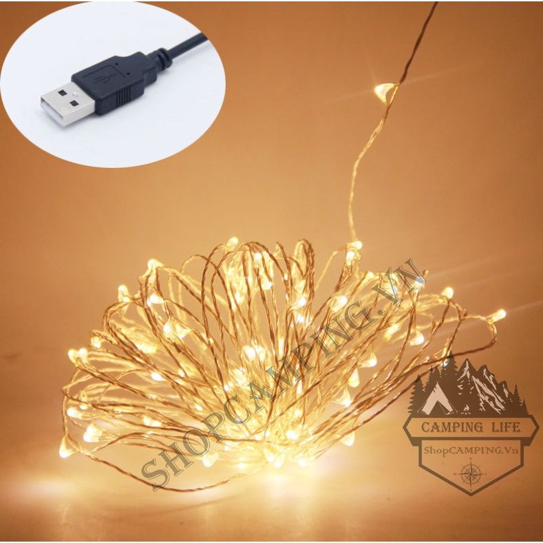 Dây đèn led trang trí ,đèn led đom đóm thế hệ mới dây đồng bền hơn chắc hơn,sử dụng pin AA hoặc cổng USB