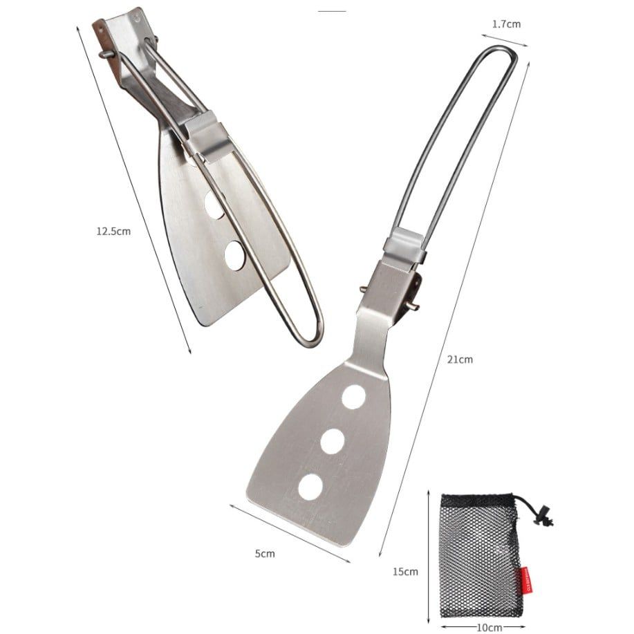 Thìa gấp bằng inox 304 gọn nhẹ, cắm trại dã ngoại