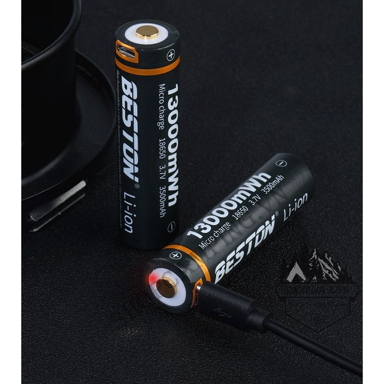 Pin sạc BESTON 18670 3500mAh 70M-35 có mạch bảo vệ, tích hợp cổng sạc li-ion 3.7v