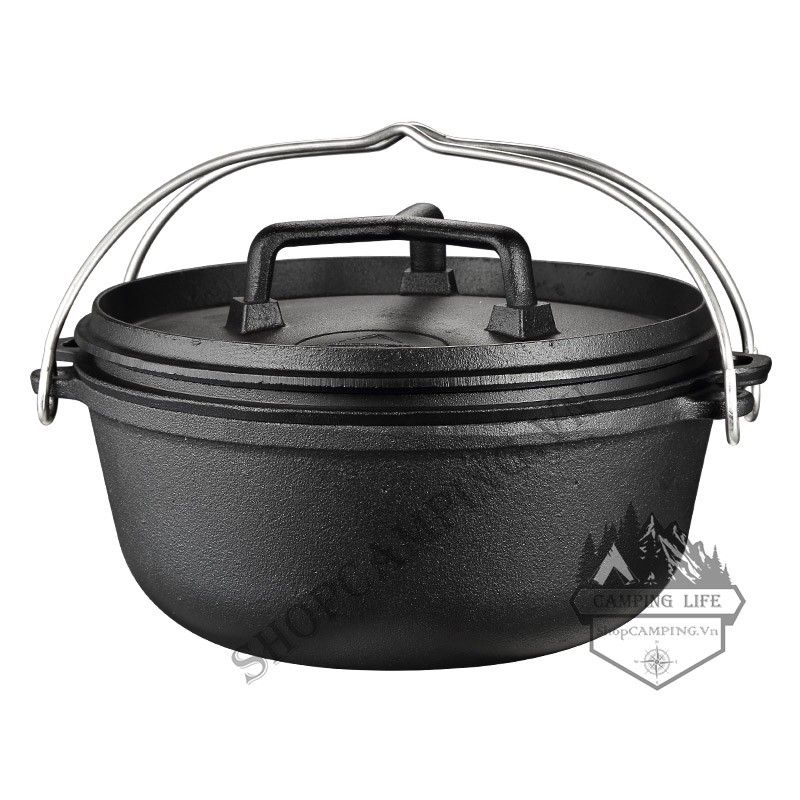 Nồi gang treo dã ngoại cắm trại đa năng Campingmoon DO-28