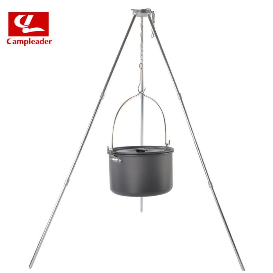 Kiềng 3 chân - giá treo nồi loại 3 khúc hợp kim nhôm trụ ống 10mm dành cho cắm trại, dã ngoại