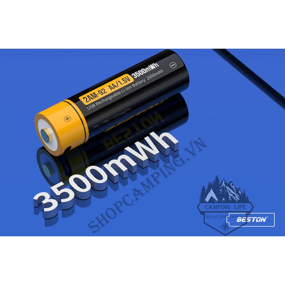Pin tiểu sạc AA/AAA Beston 1.5V 3500mWh/800mWh cao cấp sạc nhanh trực tiếp bằng cổng micro USB