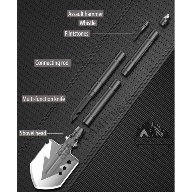 Xẻng Đa Năng Dụng Quân Có Thể Gấp Thành Cuốc Tiện Lợi, Xẻng Cắm Trại