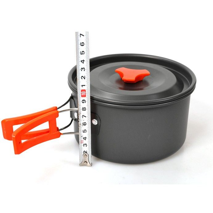 Bộ nồi dã ngoại HK 310 dành 2-3 người, bộ nồi cắm trại xếp gọn 9 món phượt, du lịch, cắm trại