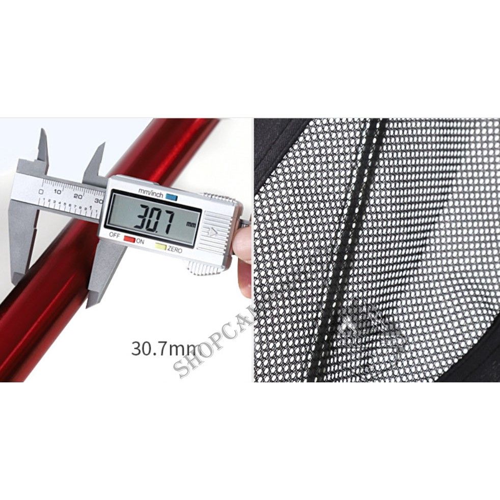 Ghế xếp cắm trại, dã ngoại có tựa đầu, full nhôm chịu lực