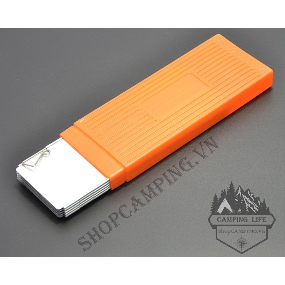 Tấm chắn gió 10 miếng size xl 24cm gấp gọn, tấm che gió bếp cắm trại, du lịch, dã ngoại có hộp đựng Camping VietNam