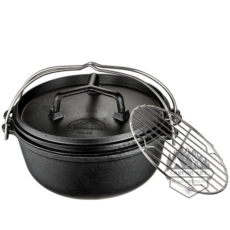 Nồi gang treo dã ngoại cắm trại đa năng Campingmoon DO-28