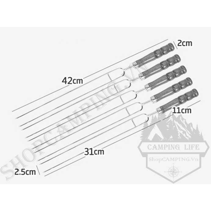Xiên nướng chữ U inox cao cấp (bán lẻ)