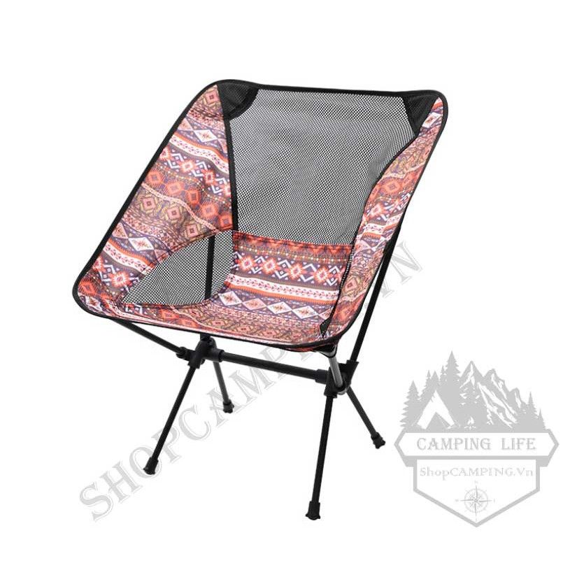 Ghế xếp thổ cẩm phượt du lịch câu cá dã ngoại siêu gọn, cắm trại, outdoor