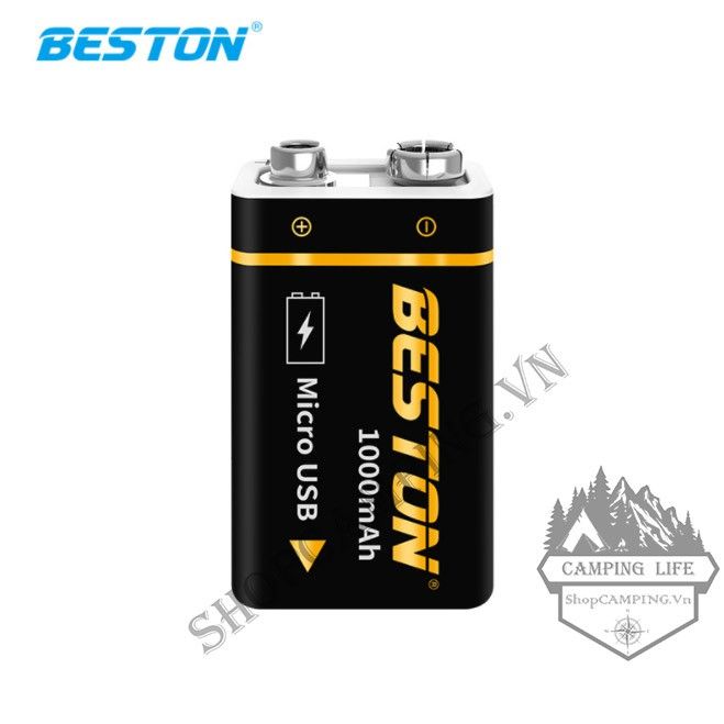 Pin bộ sạc 9v Chính Hãng Beston cao cấp dung lượng cao 1000mAh sạc trực tiếp bằng cáp micro USB