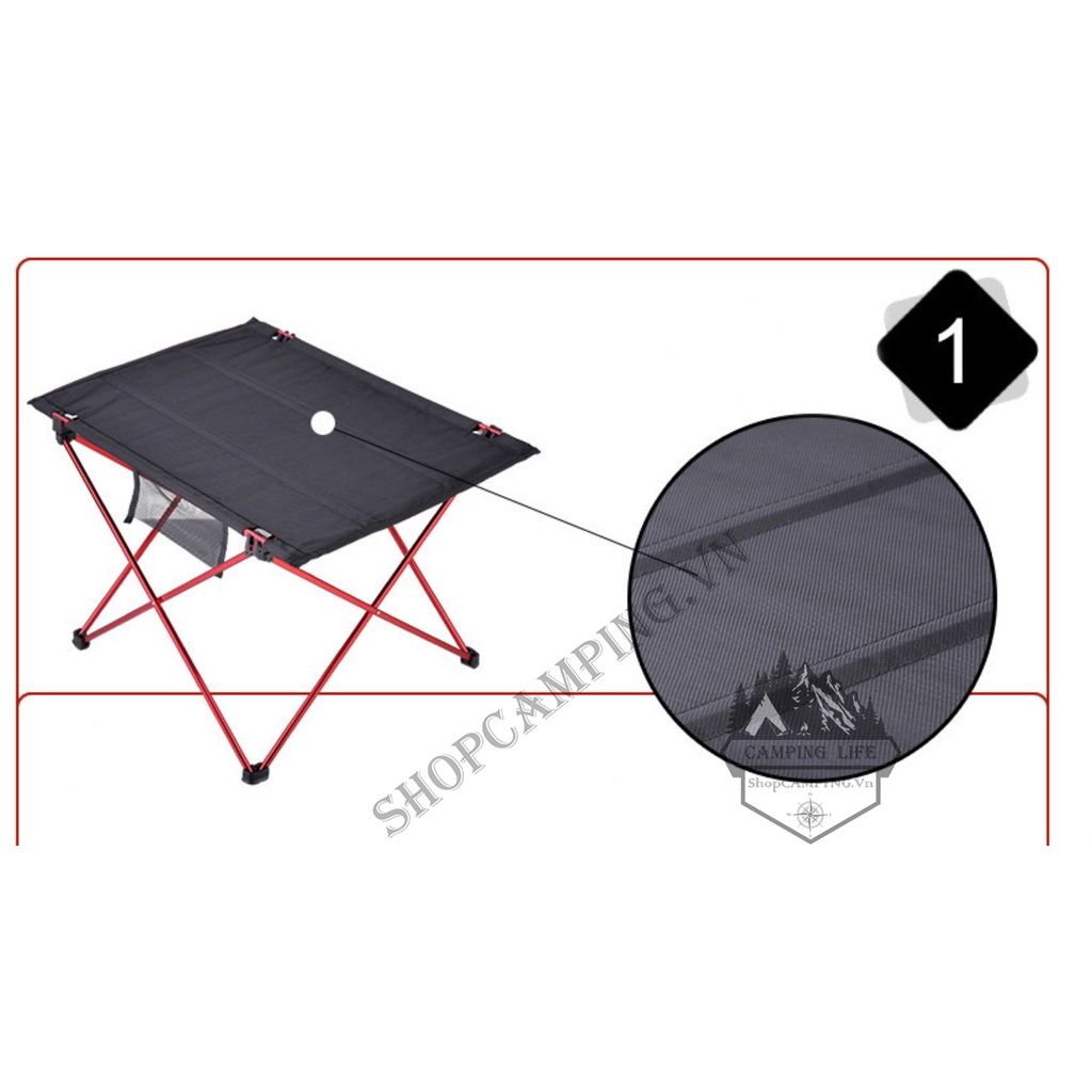 Bàn Vải Gấp Gọn Cắm Trại,Dã Ngoại Siêu Nhẹ Size Trung