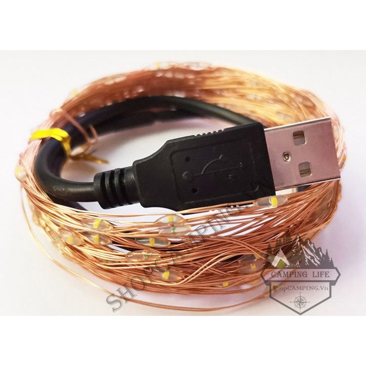 Dây đèn led trang trí ,đèn led đom đóm thế hệ mới dây đồng bền hơn chắc hơn,sử dụng pin AA hoặc cổng USB