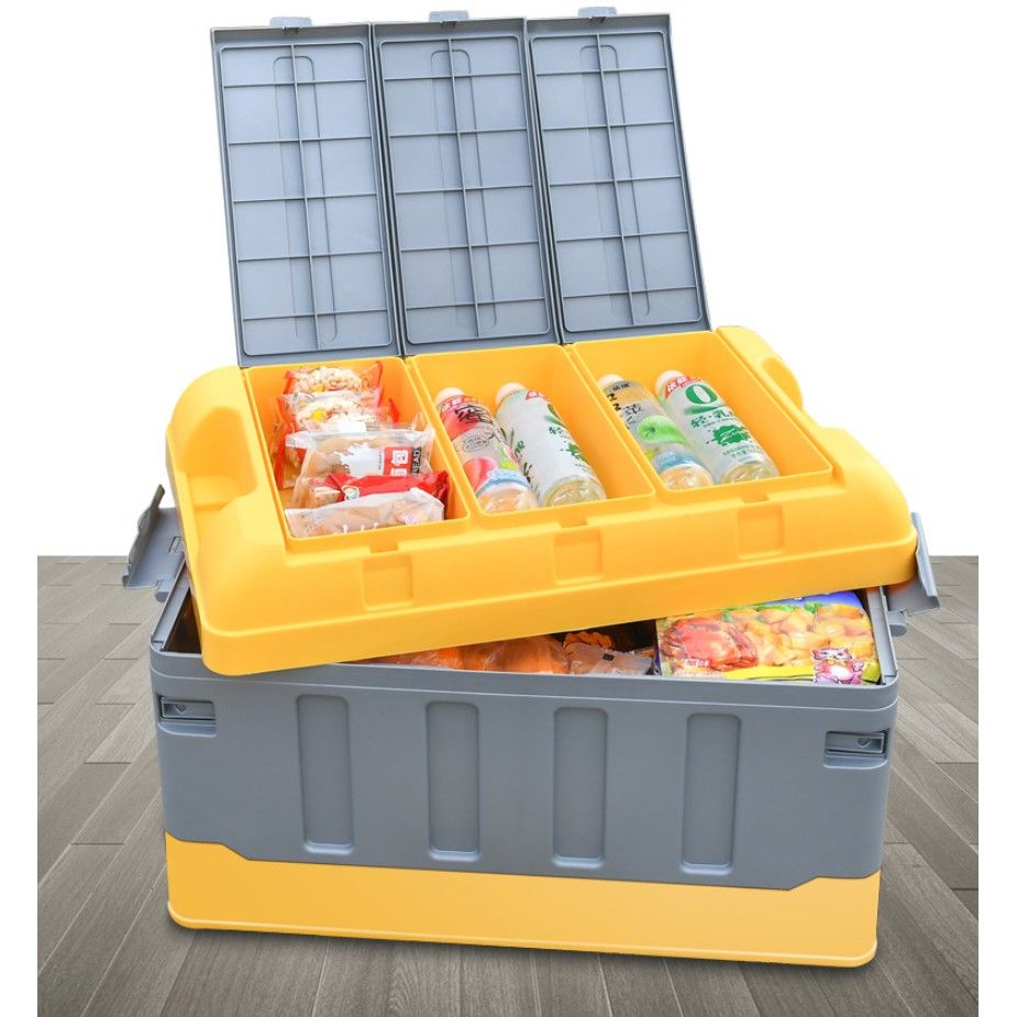 Thùng đựng đồ gấp gọn dung tích 75L, giữ được nước, siêu bền, đựng đồ trên xe hơi, cắm trại dã ngoại ( kèm túi chống thấm)