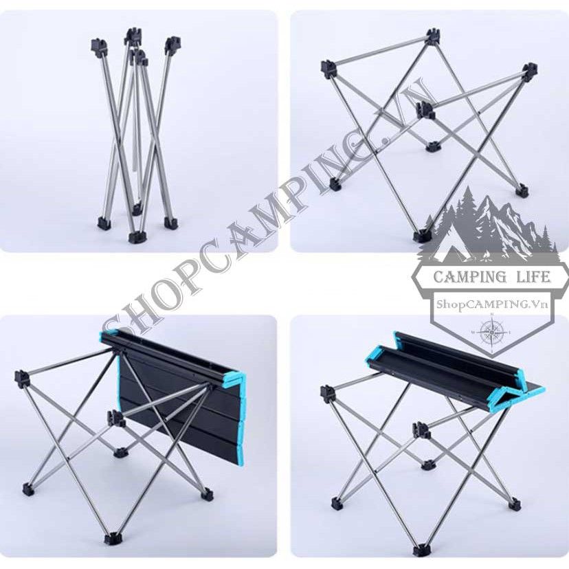 Bàn nhôm gấp gọn dã ngoại đủ size, bàn xếp gọn cắm trại, du lịch, dã ngoại