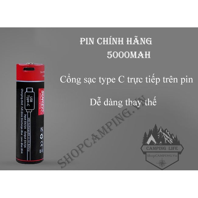 Đèn cắm trại dã ngoại cao cấp Sunrei Hoshino thời gian pin lên đến 216 giờ
