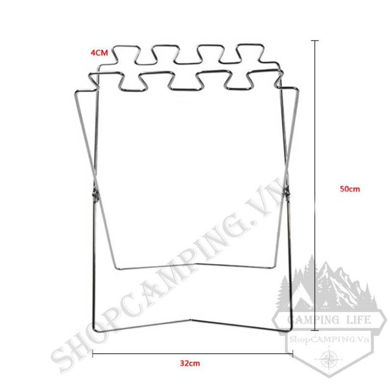 Giá treo túi đựng rác inox tiện dụng khi cắm trại
