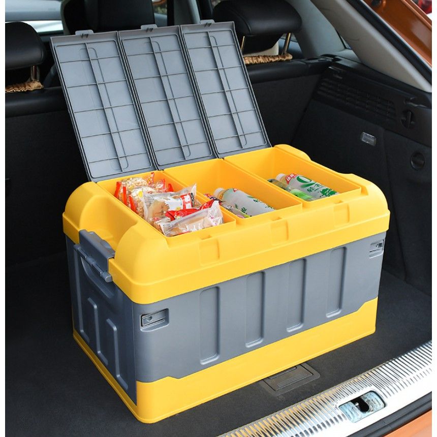 Thùng đựng đồ gấp gọn dung tích 75L, giữ được nước, siêu bền, đựng đồ trên xe hơi, cắm trại dã ngoại ( kèm túi chống thấm)