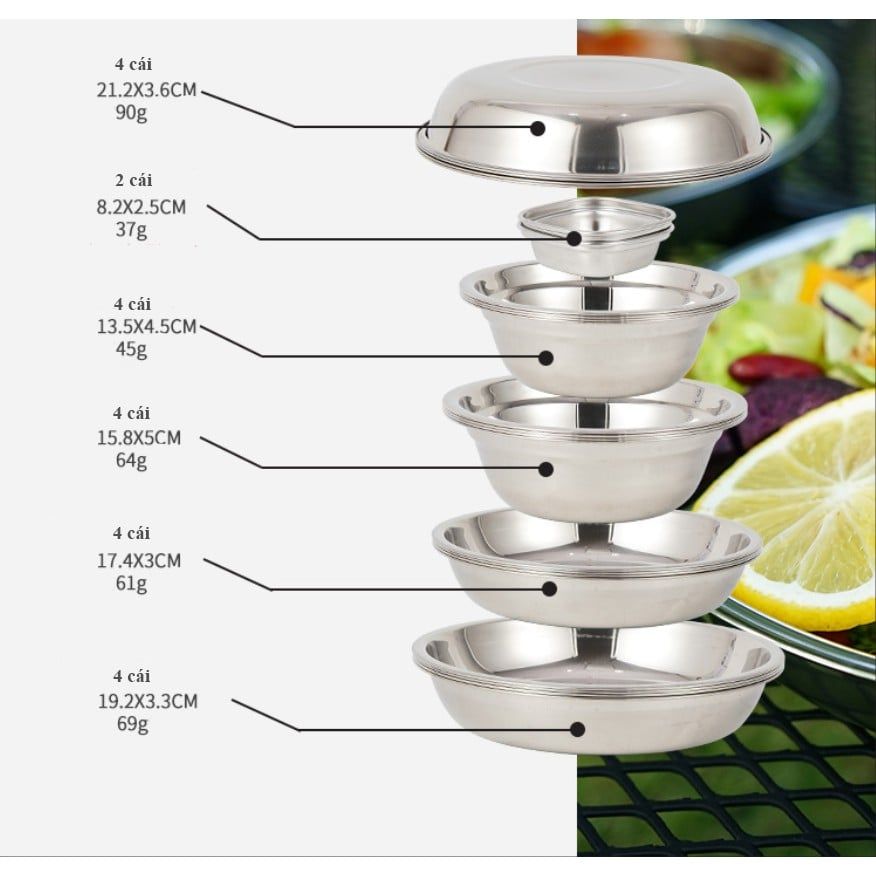 Bộ chén dĩa CLS cao cấp 22 món cắm trại dã ngoại