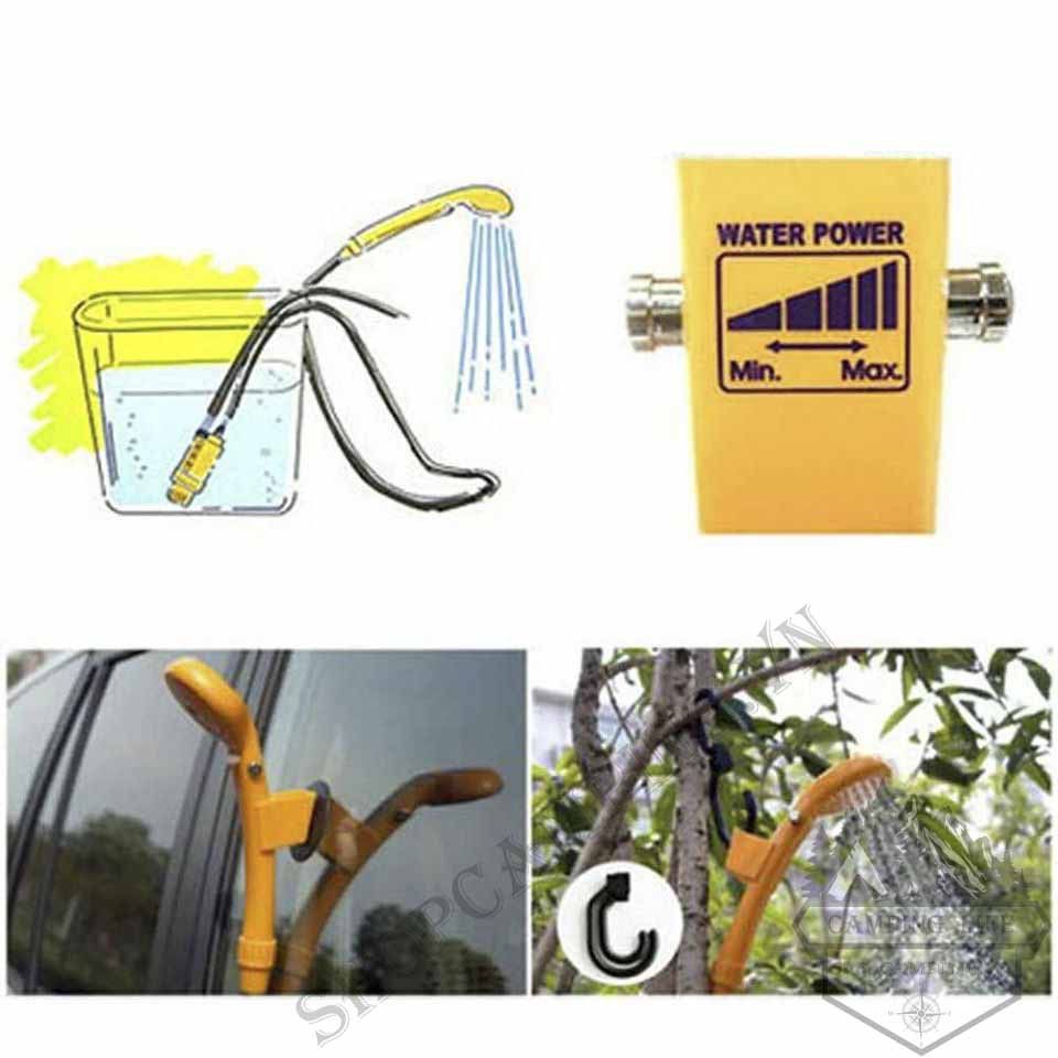 Vòi sen tắm bơm 12v di động cho xe hơi, vòi hoa sen dã ngoại, cắm trại, du lịch