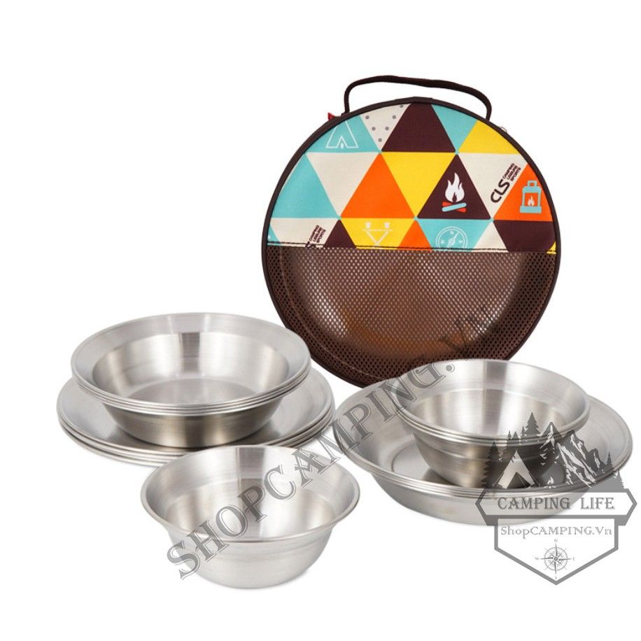 BỘ CHÉN DĨA CLS CAO CẤP 16 MÓN INOX 201