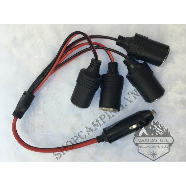 Cáp Chia Đầu Tẩu Sạc Trên ôtô 1 ra 4/ 1 ra 3(công suất cao 200w)