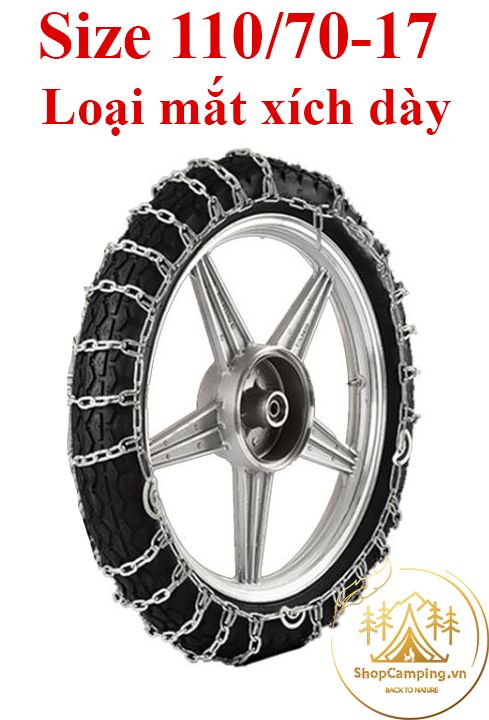Xích bó lốp xe máy, xích quấn lốp chống trơn trượt