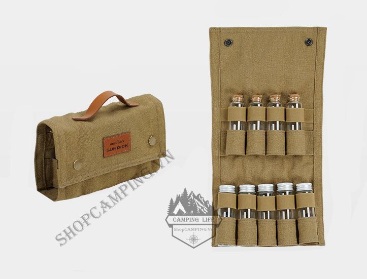 Túi đựng gia vị Sundick, Bộ gia vị gấp gọn dành cho cắm trại ngoài trời