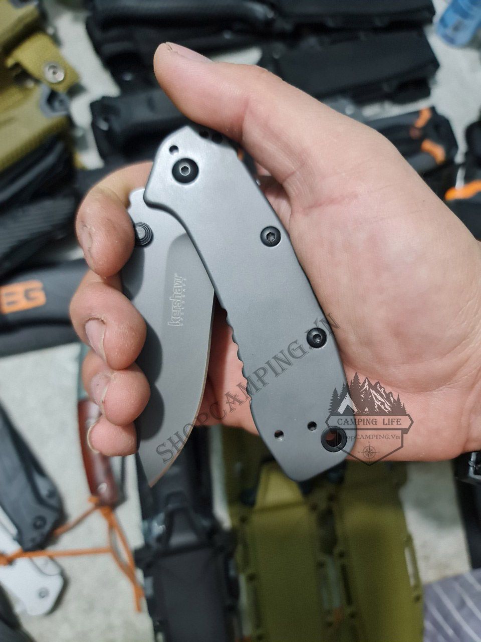 Dao xếp đa năng kershaw bạc mã 1730SS