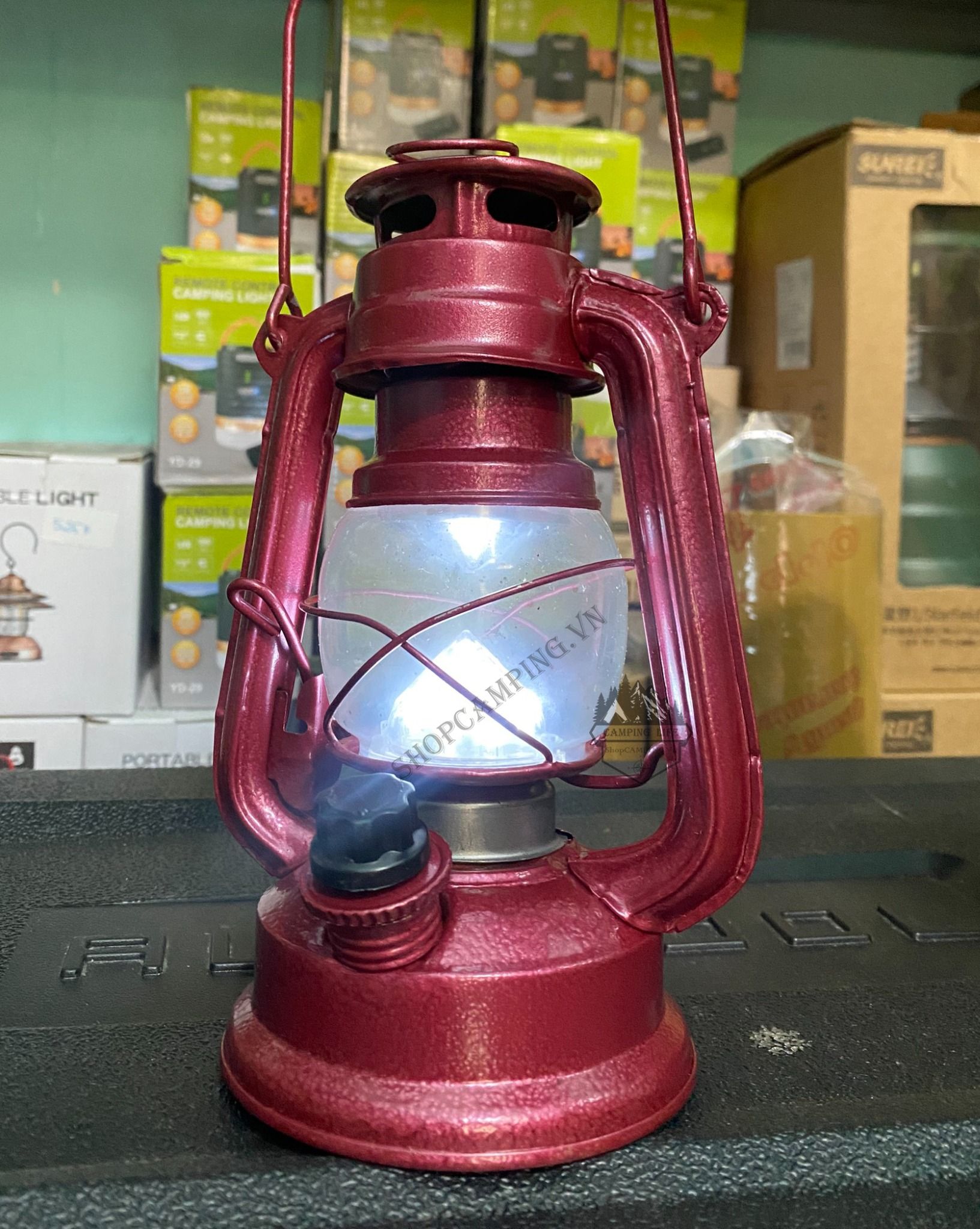 Đèn bão Led áng sáng trắng Decor trang trí nhà cửa, đèn cắm trại dã ngoại size nhỏ