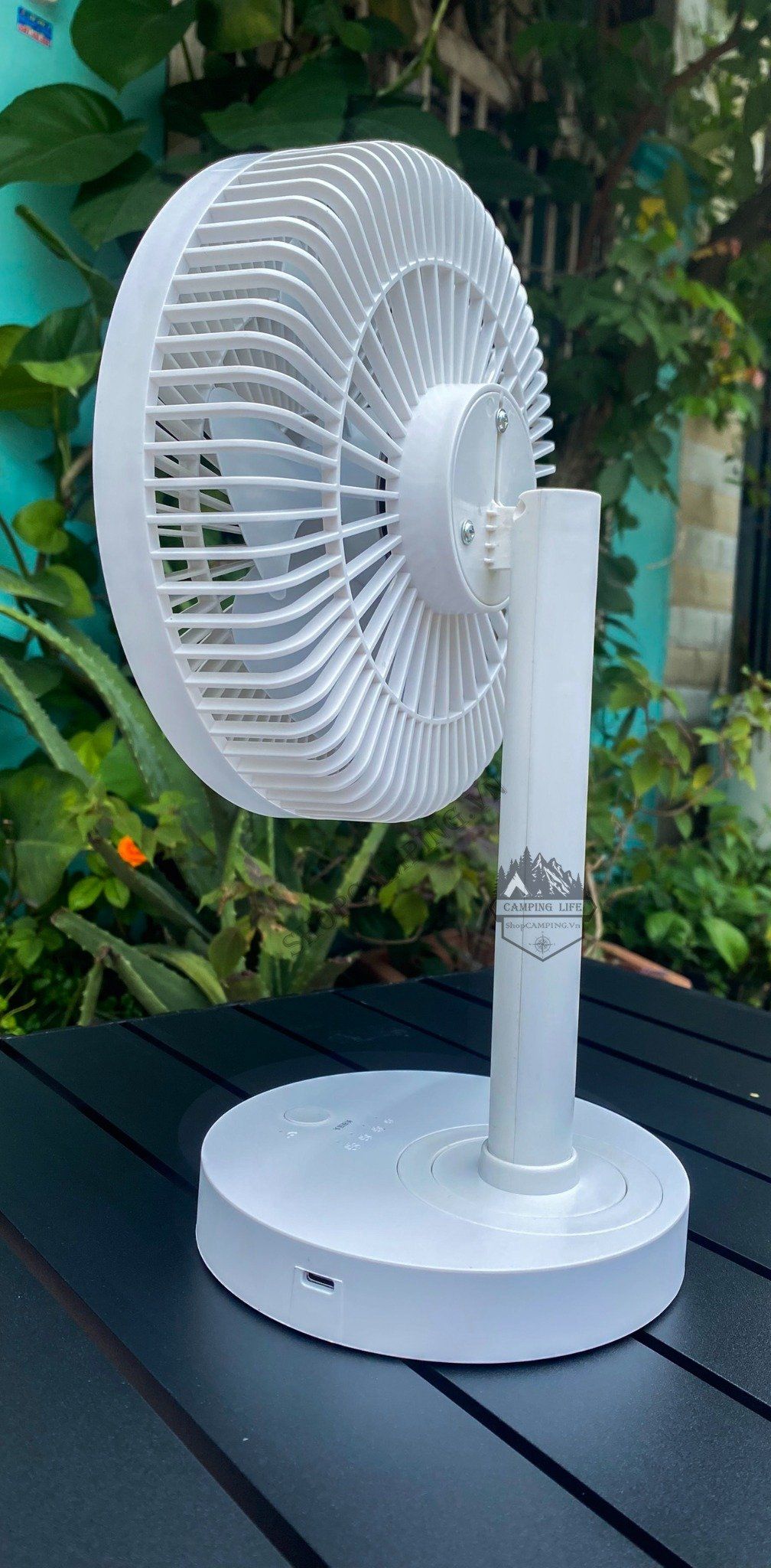 Quạt Tích Điện Gấp Gọn Đa Năng 4 Chế Độ