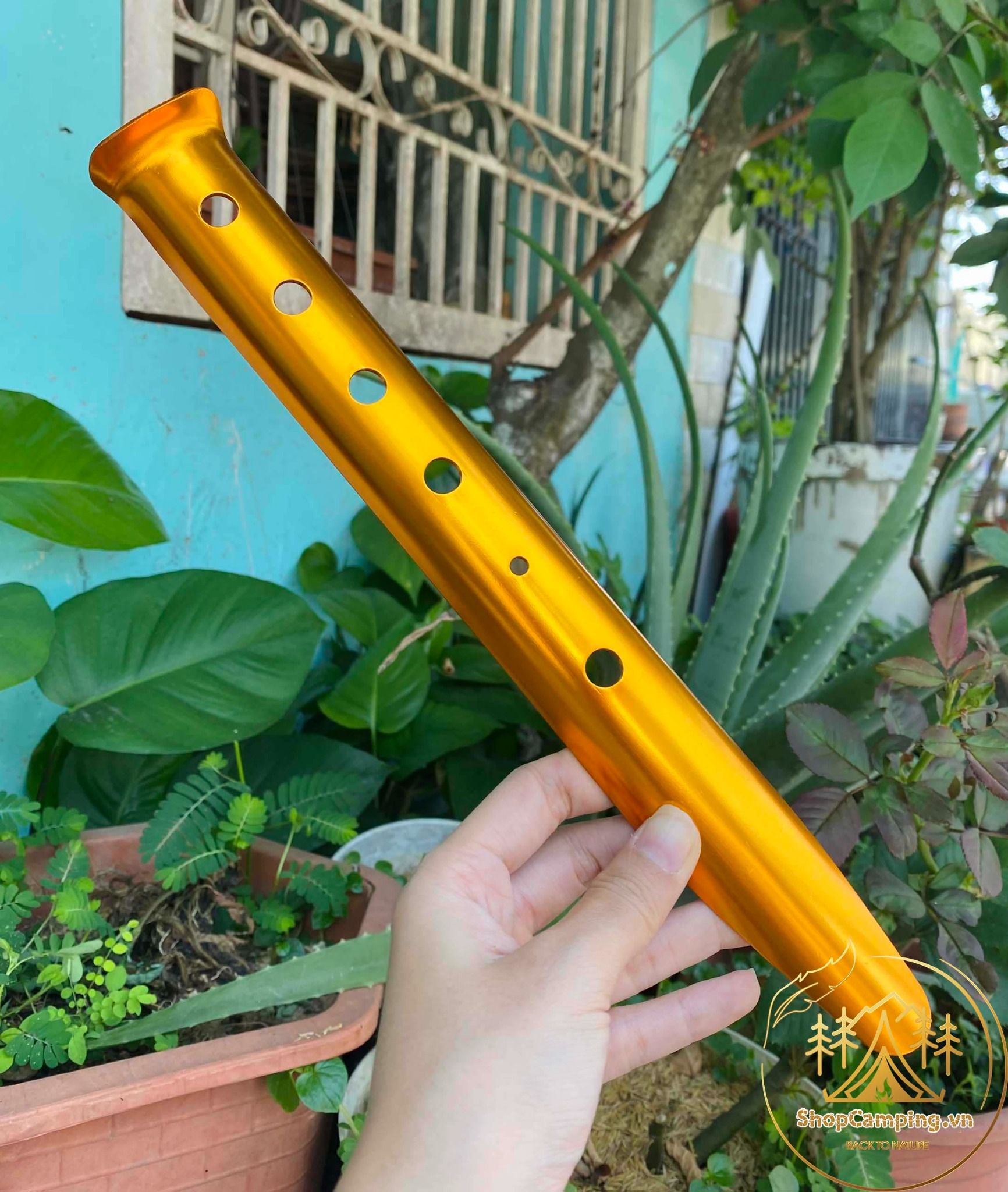 Cọc lều hợp kim nhôm chuyên dùng cắm cát, đất mềm 31cm, cọc gim lều cắm trại dã ngoại
