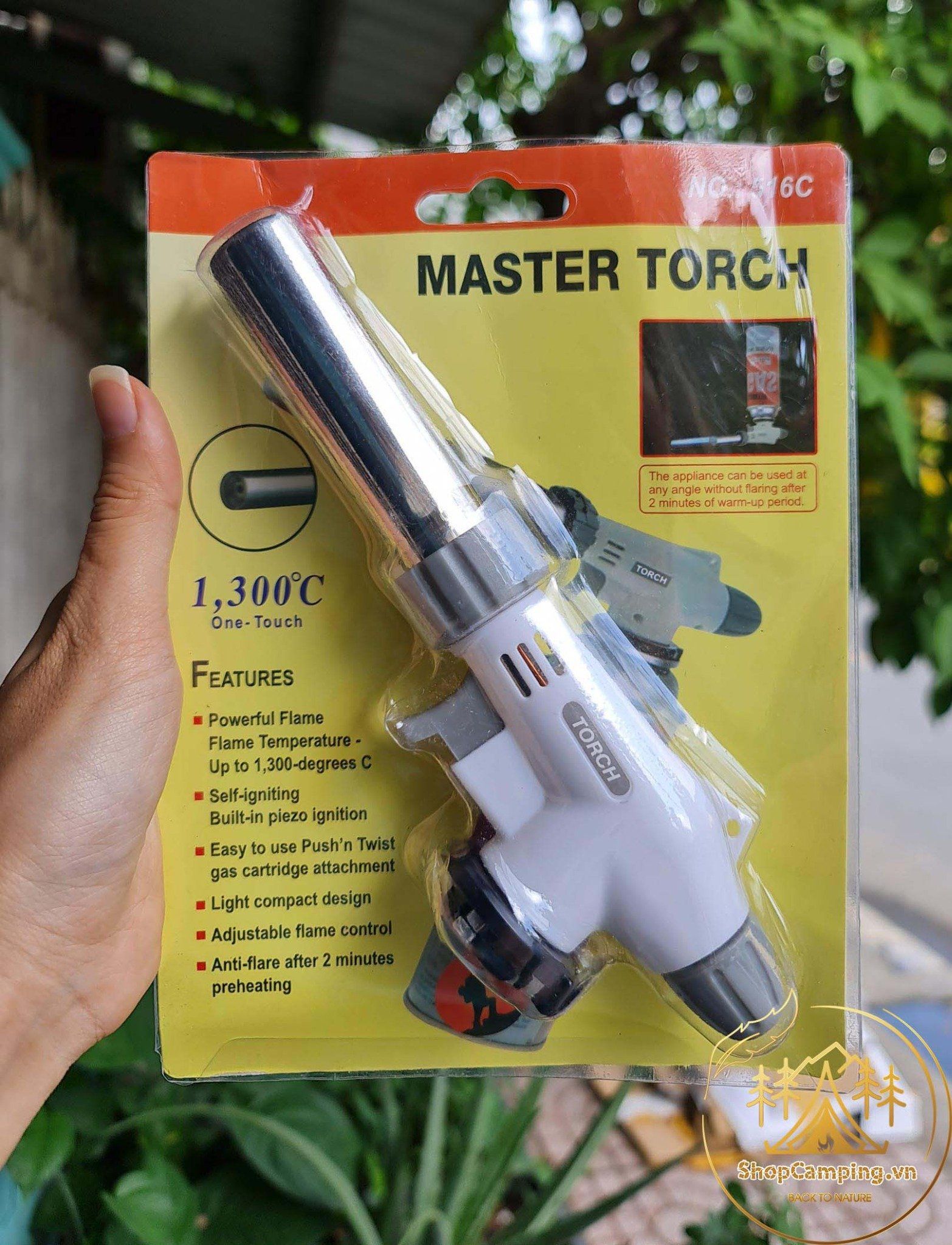 Khò gas mini Master Torch , đầu khò ga có van điều chỉnh, chống tràn