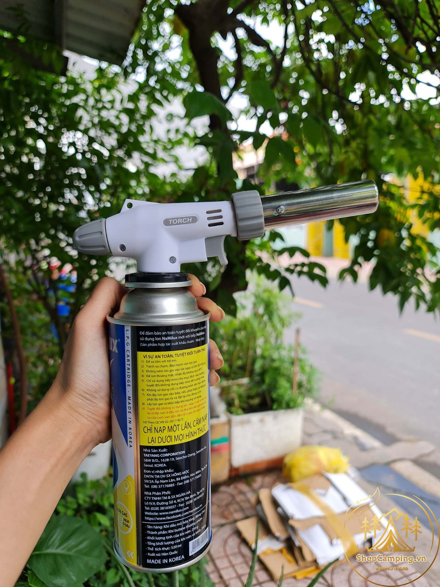 Khò gas mini Master Torch , đầu khò ga có van điều chỉnh, chống tràn