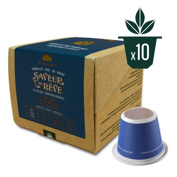 Cà phê Decaf Capsule Compostable (10 viên/hộp) - 60gr