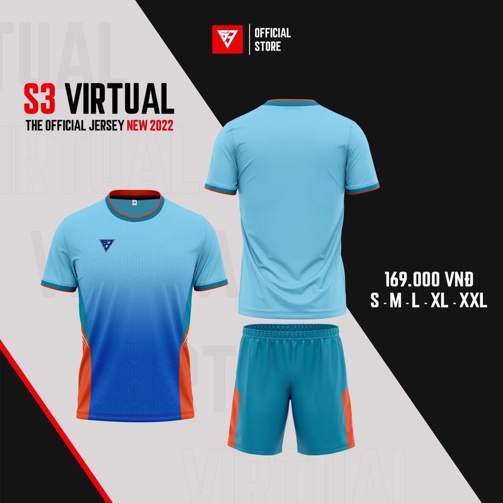 Áo bóng đá S3 VIRTUAL - S3B1 - Xanh ngọc