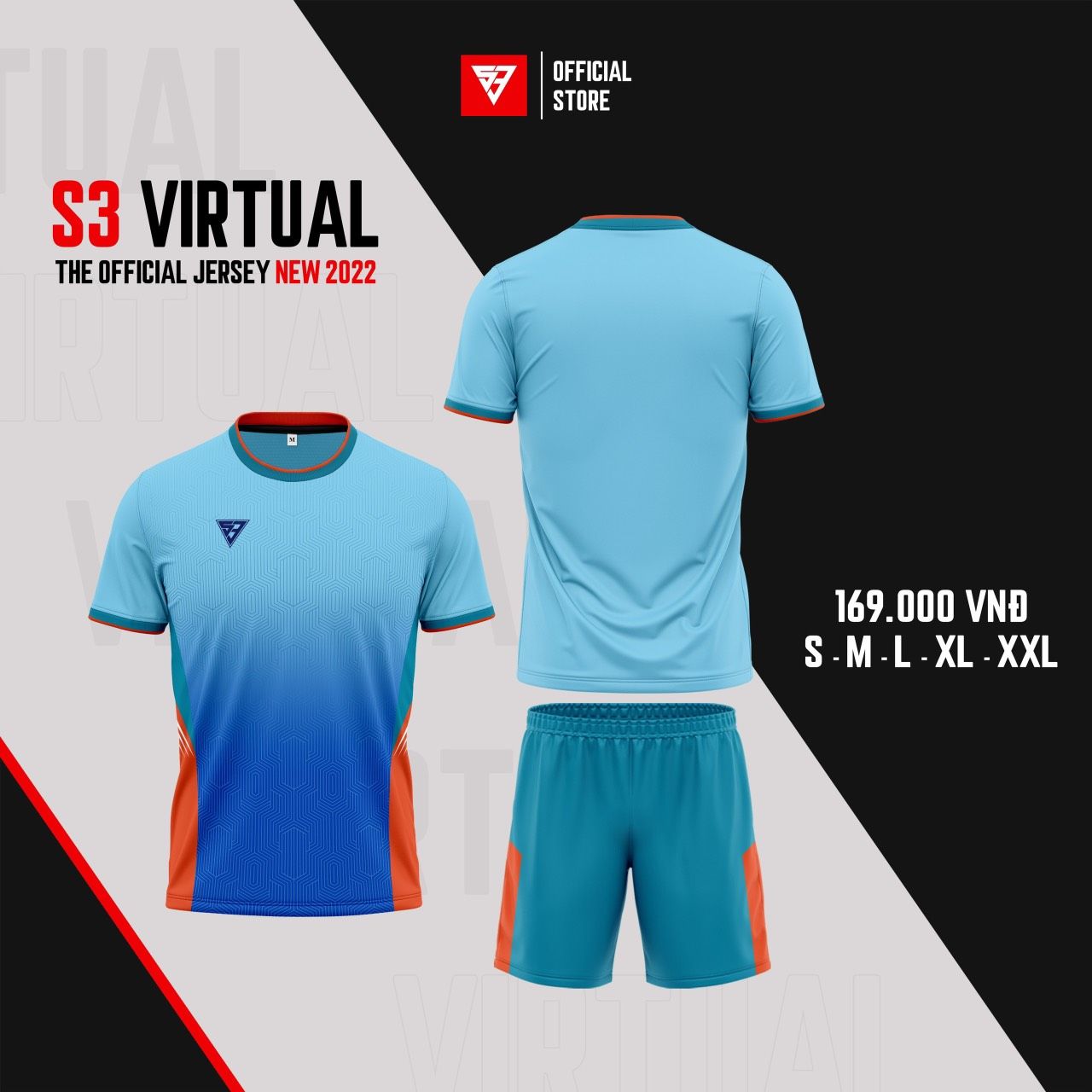 Áo bóng đá S3 VIRTUAL - S3B1 - Xanh ngọc