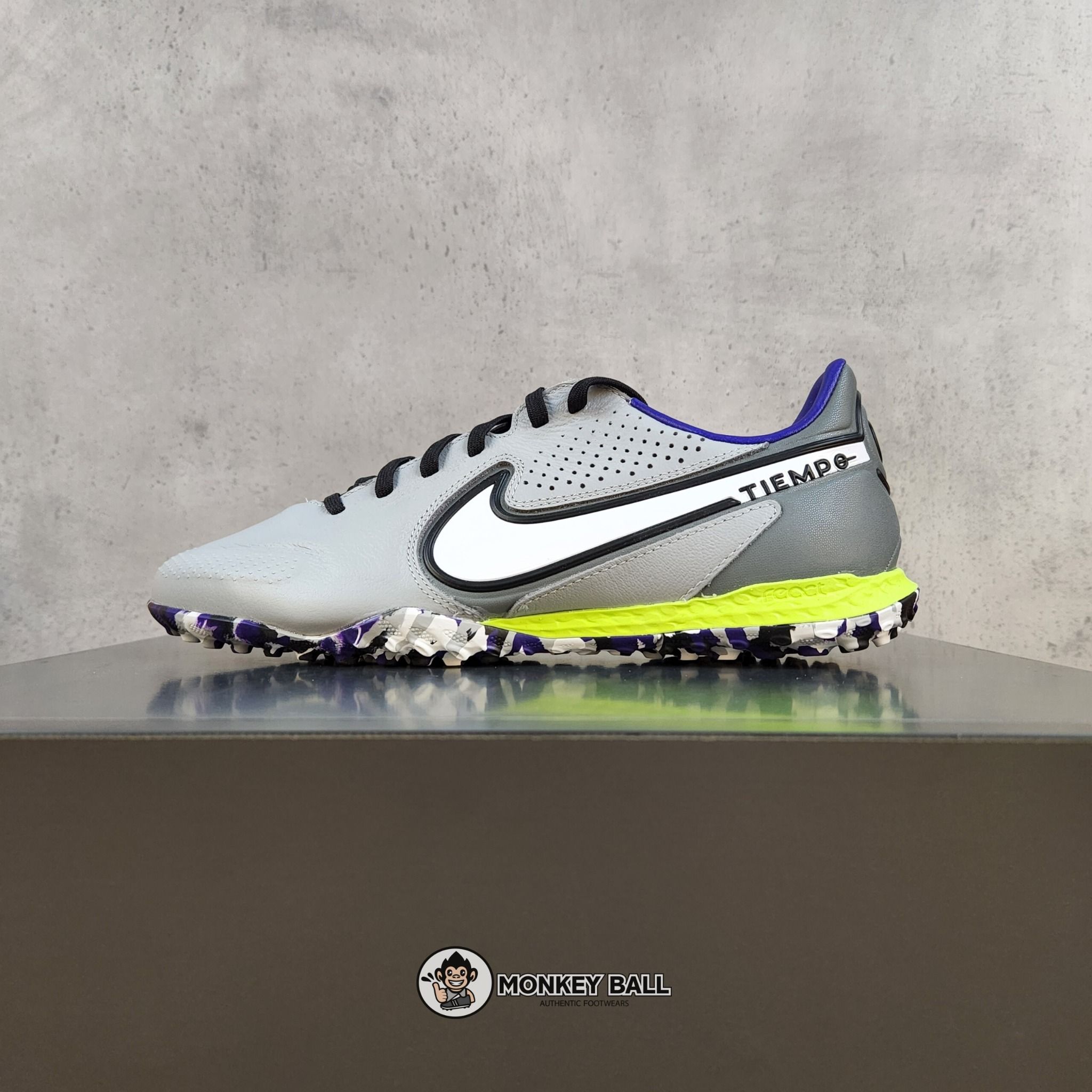 Nike React Tiempo 9 Legend Pro TF - DA1192-017 - Xám/Tím